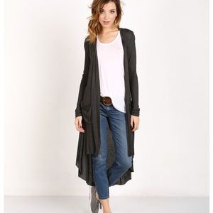 Joah Brown Grey Long Cardigan